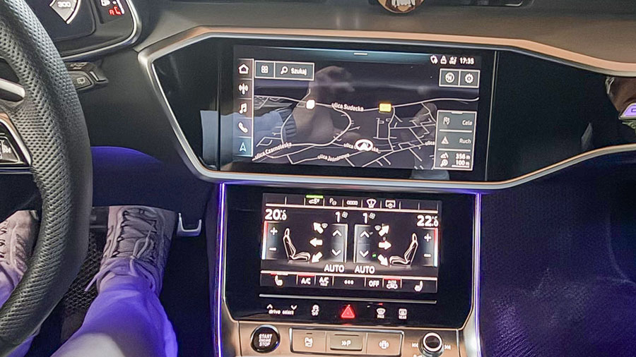 Audi A6 Avant — Ekrany i oświetlenie ambientowe